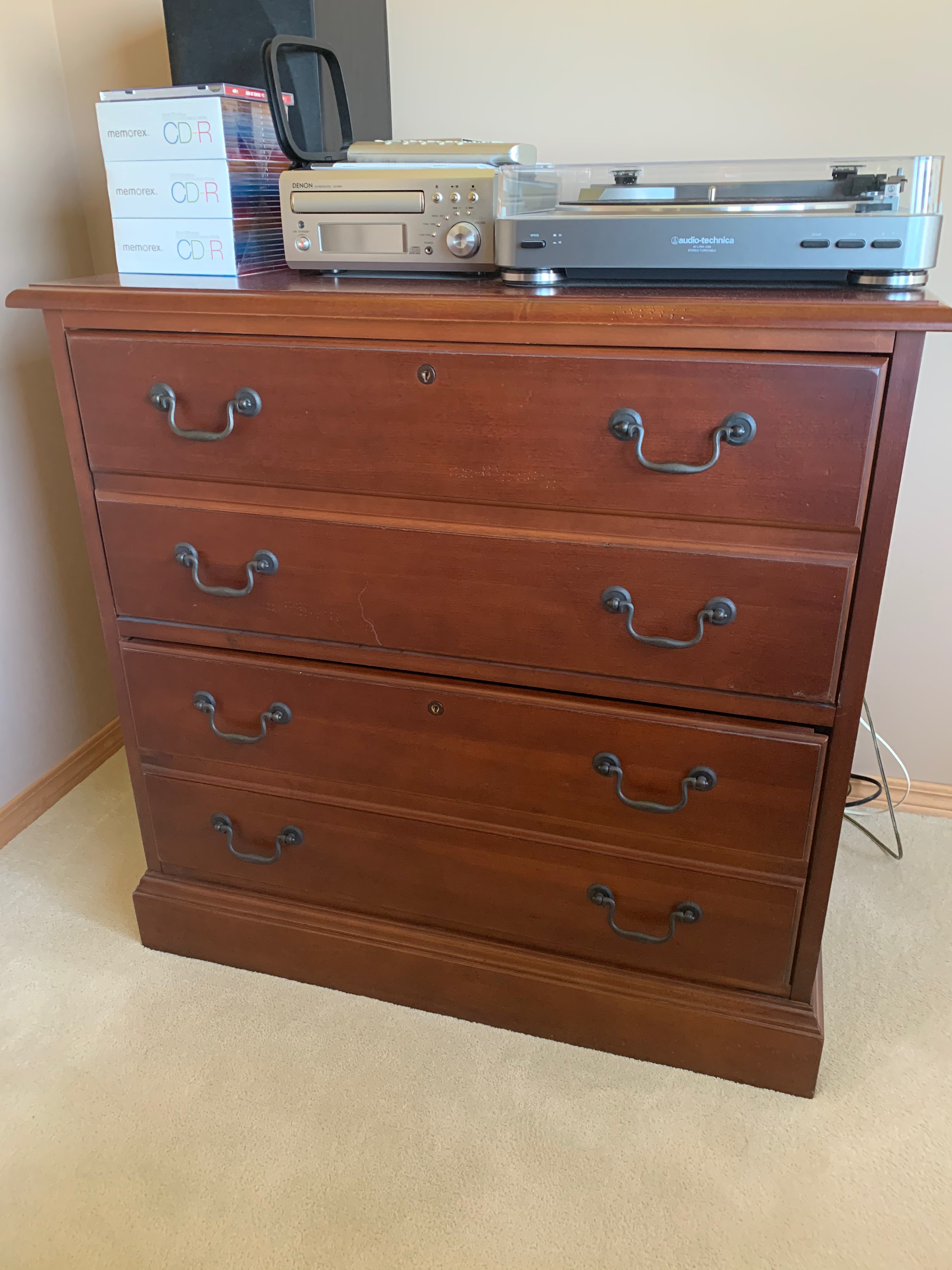 2-Drawer Wooden Filing cabinet photo 1